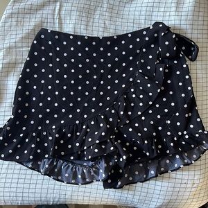 Polka Dot Wrap Skort